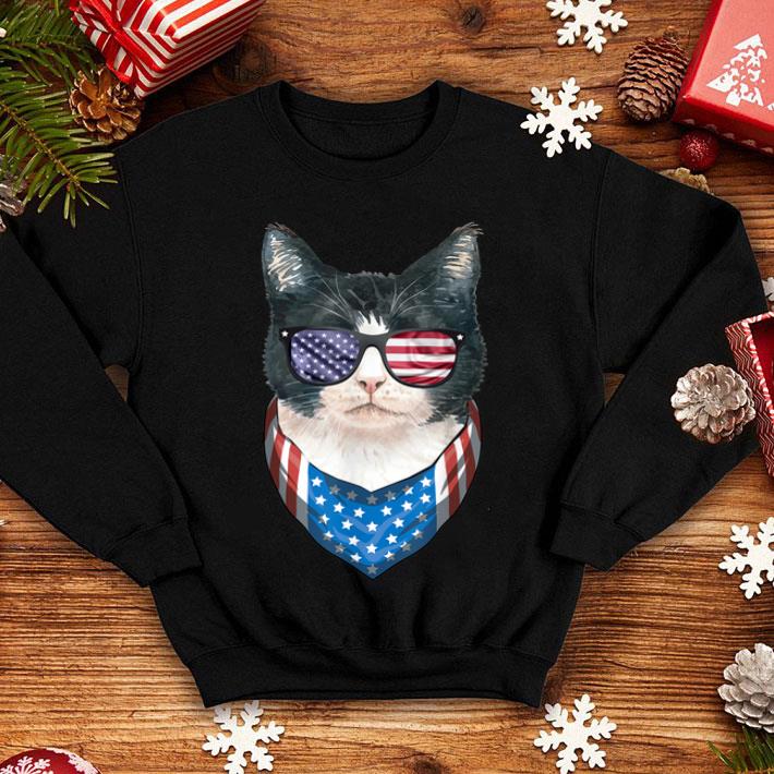 Fourth Of July Cat American Flag Kitten Patriotic Shirt