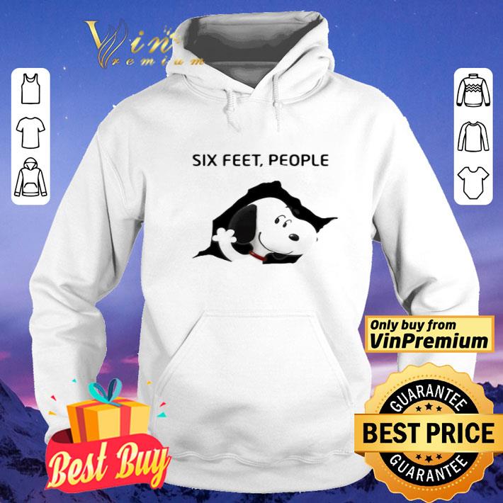 Snoopy torn paper six feet people shirt