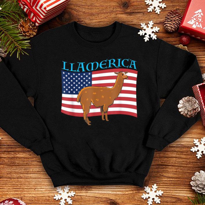 Llama American Flag 4th Of July Shirt