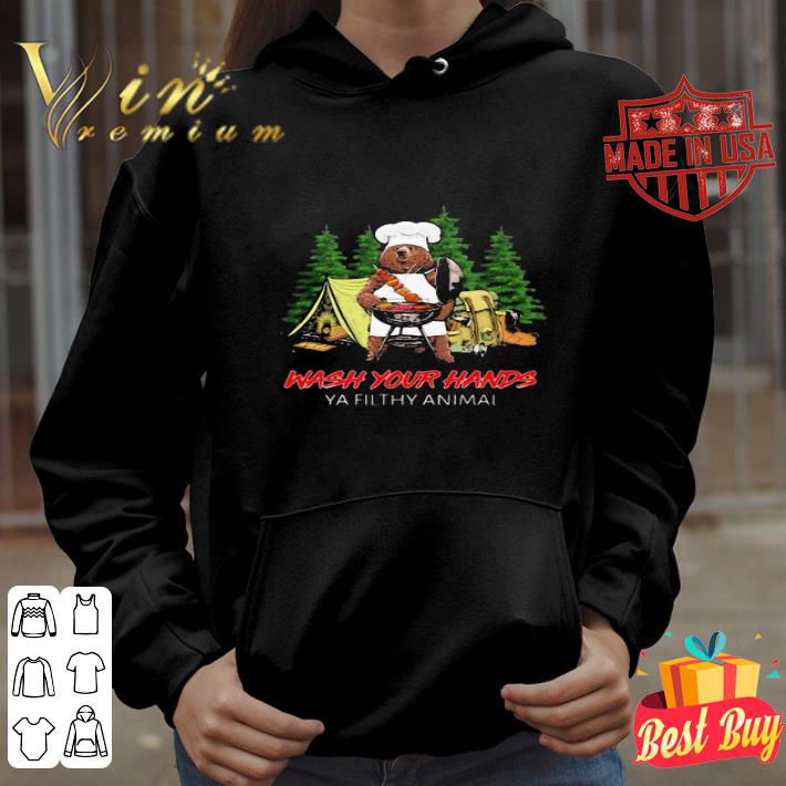 Campfire Wash Your Hands Ya Filthy Animal Bear Coronavirus shirt