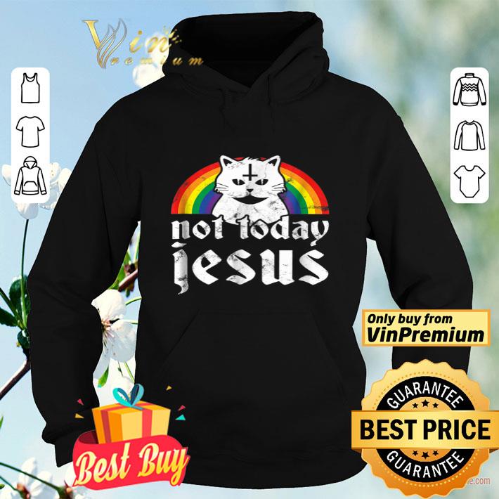 bfbd3cca cat satanic not today jesus rainbow lgbt pride shirt 4 - Cat Satanic Not Today Jesus Rainbow Lgbt Pride shirt