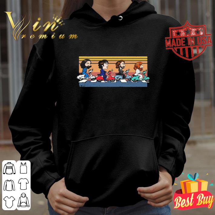 The Beatles Cartoon Drive Motorcycle Abbey Road Vintage shirt