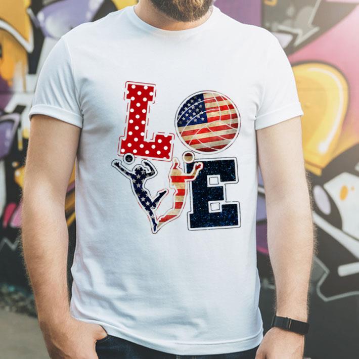 Love American Flag Volleyball shirt