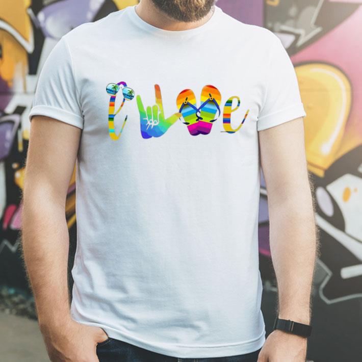 Love LGBT Beach Flip Flops shirt 1 Love LGBT Beach Flip Flops shirt