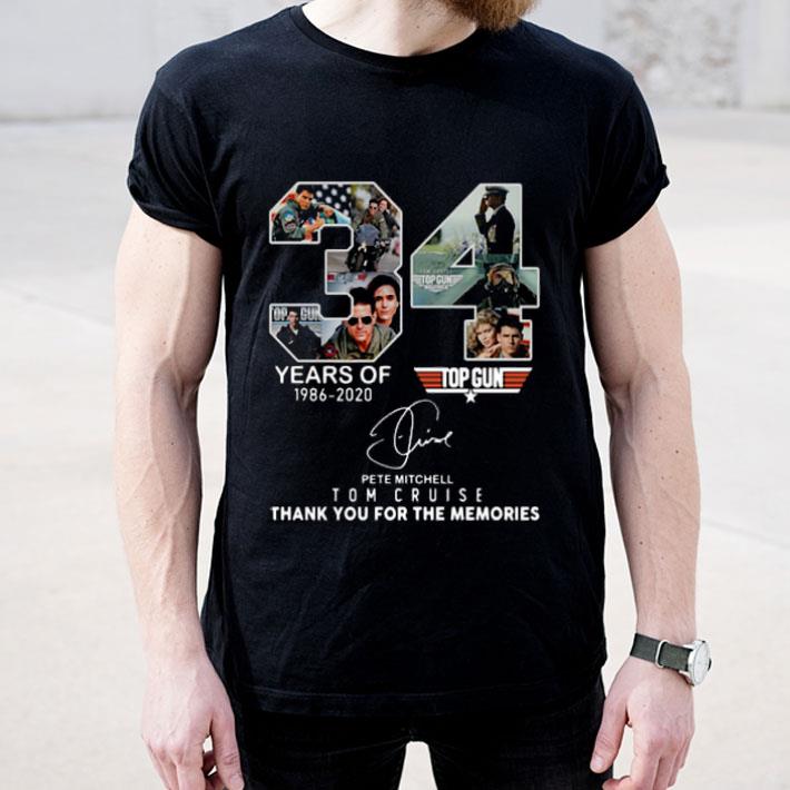Top Gun 34 Years Of 1986 2020 Pete Mitchell Tom Cruise Thank You For The Memories Signature Shirt c2bffcde top gun 34 years of 1986 2020 pete mitchell tom cruise thank you for the memories signature shirt 4 - Top Gun 34 Years Of 1986 2020 Pete Mitchell Tom Cruise Thank You For The Memories Signature Shirt