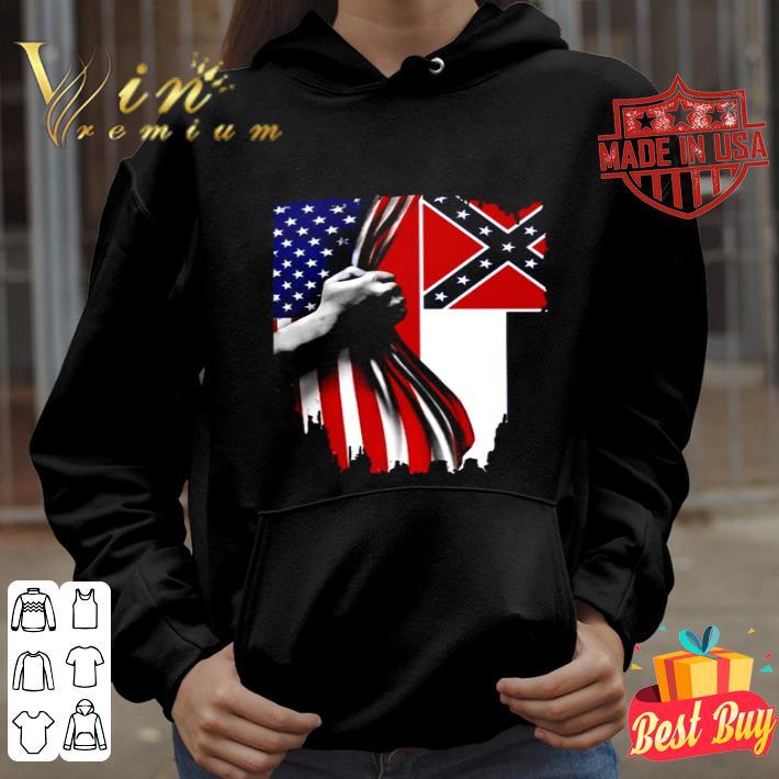 American Flag Inside Confederate Battle Flag Hand shirt c44f12d2 american flag inside confederate battle flag hand shirt 4 - American Flag Inside Confederate Battle Flag Hand shirt