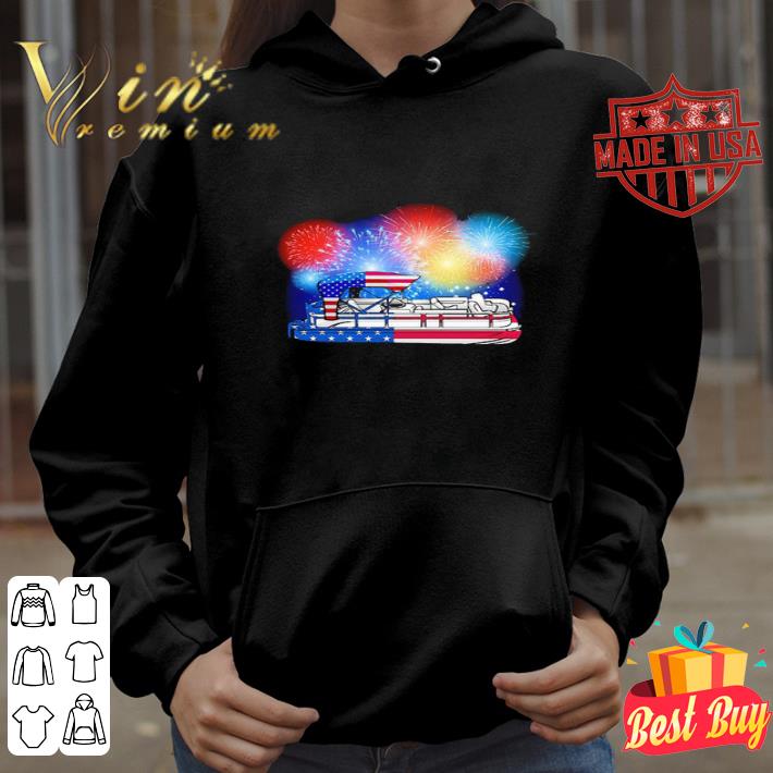 Pontoon Firework American Flag Independence Day shirt