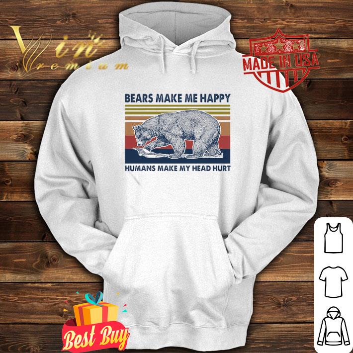 Bears Make Me Happy Humans Make My Head Hurt Black Lives Matter shirt