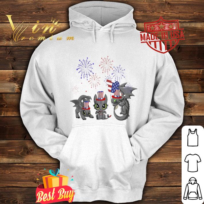 Firework Toothless American Flag 4th Of July Independence Day shirt