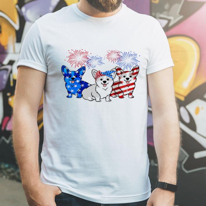 Firework Corgi Red Blue White American Flag Independence Day shirt 1 Firework Corgi Red Blue White American Flag Independence Day shirt