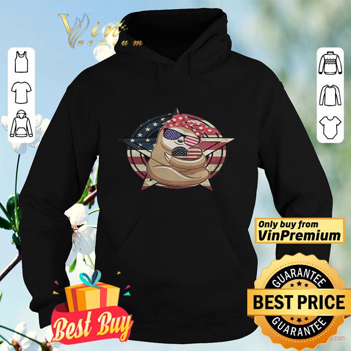 c787b8c4 sloth hug heart american flag veteran independence day shirt 4 - Sloth hug heart American flag veteran Independence Day shirt