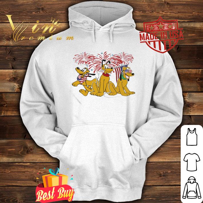 Firework Pluto Dog American Flag Independence Day shirt