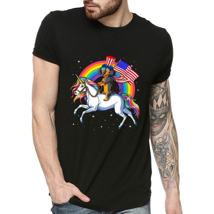 caf62566 dachshund clown riding unicorn happy independence shirt 4 - Dachshund Clown Riding Unicorn Happy Independence Shirt