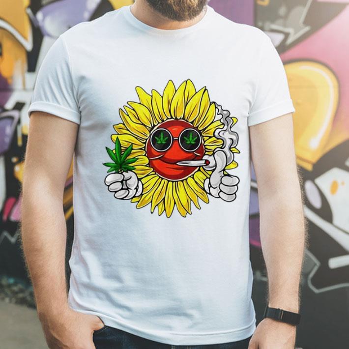 cb92cfc7 sunflower smoking weed stoner cannabis shirt 4 - Sunflower Smoking Weed Stoner Cannabis shirt