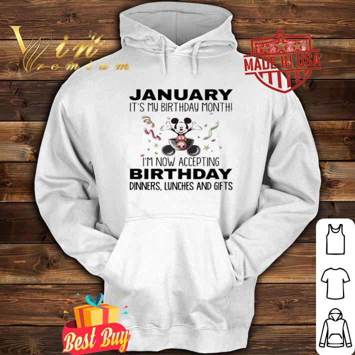 Disney Mickey Mouse January Birthday Dinners Lunches And Gifts shirt