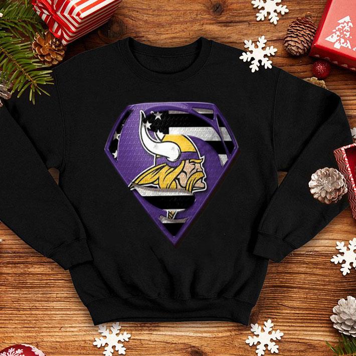 cc3369a2 superman minnesota vikings american flag shirt 4 - Superman Minnesota Vikings American Flag shirt