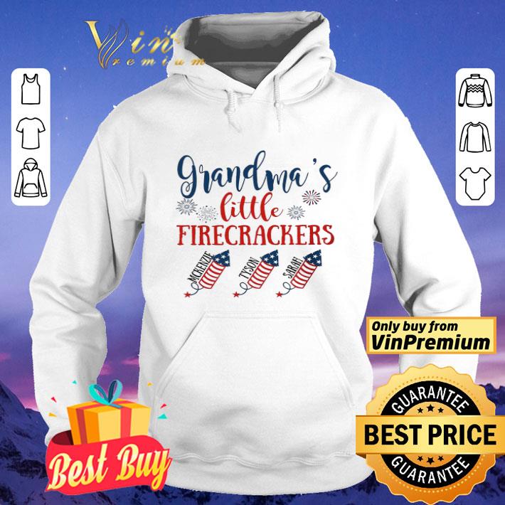 4th Of July Grandma's Little Firecrackers Mckenzie Tyson Sarah American Flag shirt