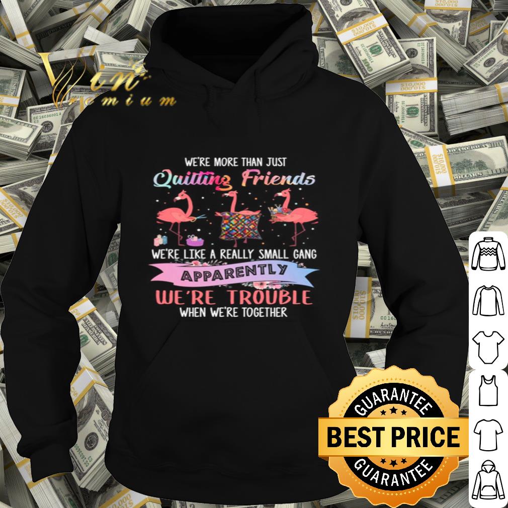 Flamingos we’re more than just quitting friends apparently we're trouble shirt