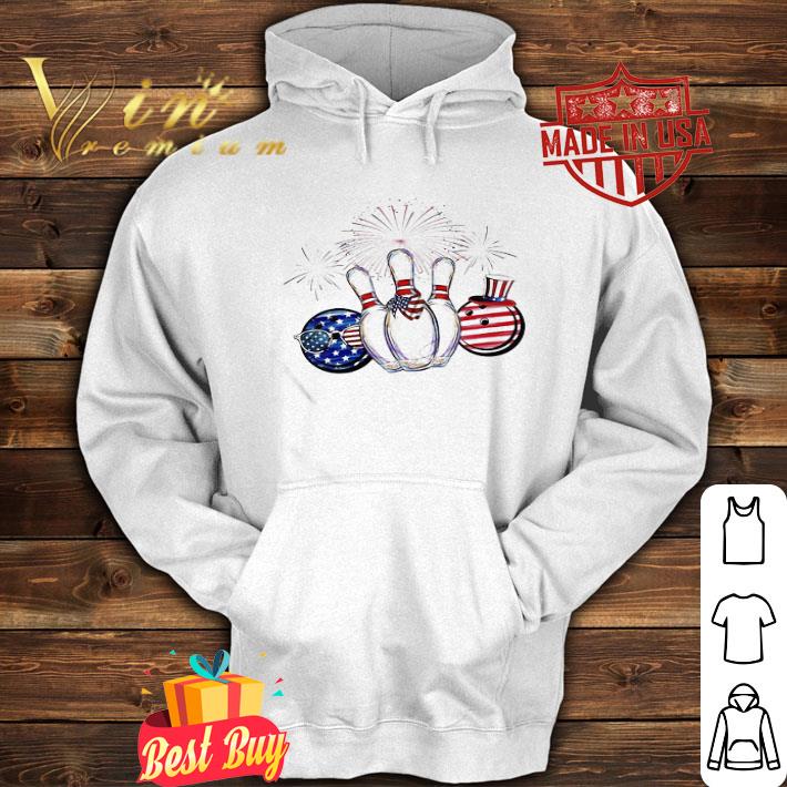 Firework Bowling American Flag 4th Of July Independence Day shirt