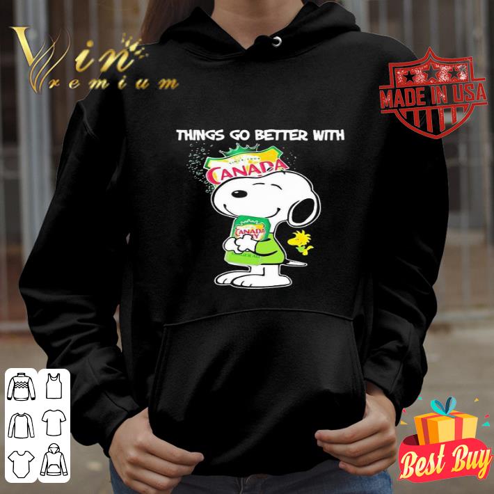 Snoopy And Woodstock Things Go Better With Canada Dry Logo shirt