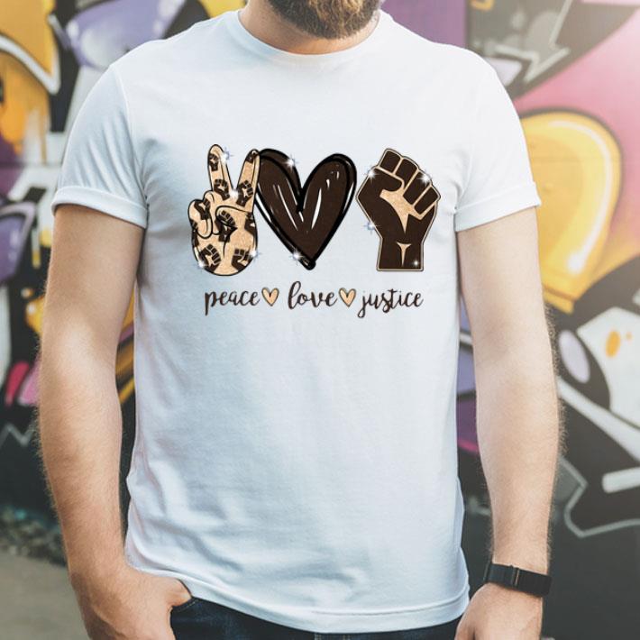 Peace Love Justice Diamond Black Strong shirt