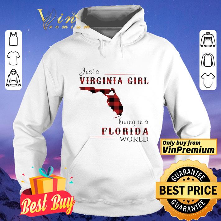 Just A Virginia Girl Living In A Florida World Map shirt