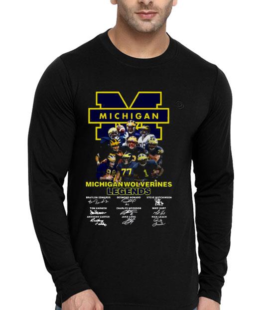 d1ec6e71 michigan wolverines legends signatures shirt 4 - Michigan Wolverines Legends Signatures Shirt