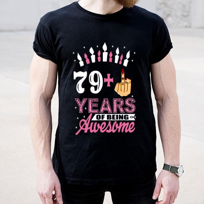 d43ffa78 i am 79 plus middle finger up years 80th birthday christmas shirt 4 - I Am 79 Plus Middle Finger Up Years 80th Birthday Christmas Shirt