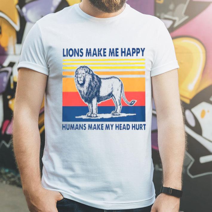 d46b2eb9 lions make me happy humans makes my head hurt vintage shirt 4 - Lions Make Me Happy Humans Makes My Head Hurt Vintage Shirt