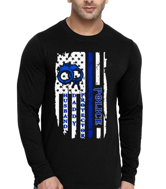 Police Husband Daddy Protector American Flag Shirt d5fb3678 police husband daddy protector american flag shirt 4 - Police Husband Daddy Protector American Flag Shirt