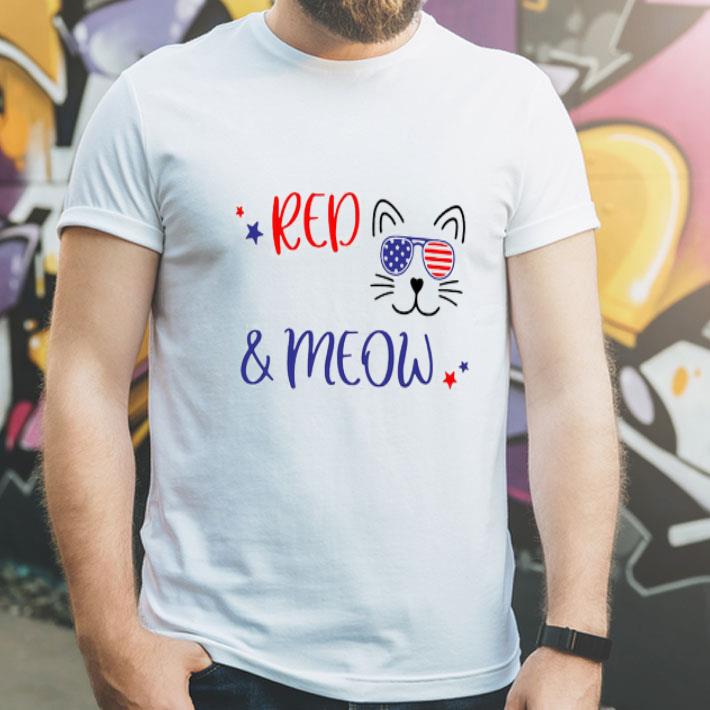 d6687c3b red white and meow shirt 4 - Red White And Meow Shirt