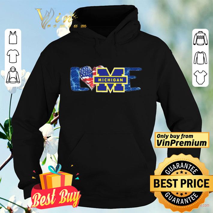 d757989c i love michigan wolverines football american flag shirt 4 - I love Michigan Wolverines football american flag shirt