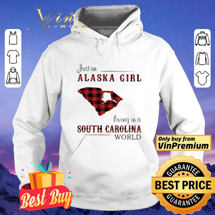 Just an alaska girl living in a south carolina world map shirt
