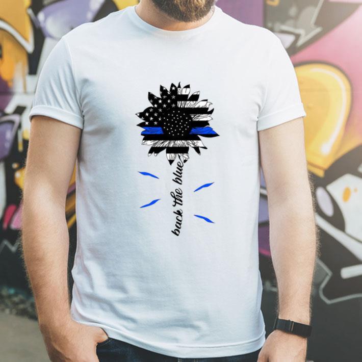 Sunflower Back The Blue Line Flag shirt