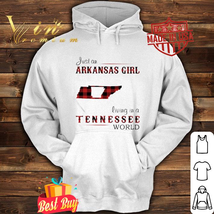Just An Arkansas Girl Living In A Tennessee World Map shirt