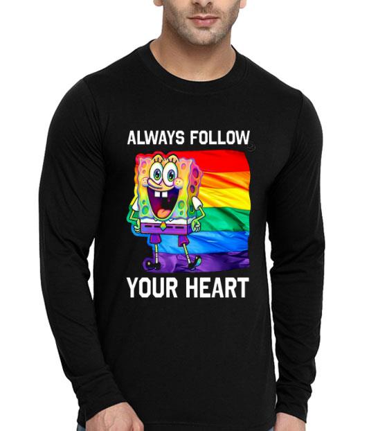 SpongeBob SquarePants Always Follow Your Heart LGBT Flag Shirt 10 SpongeBob SquarePants Always Follow Your Heart LGBT Flag Shirt
