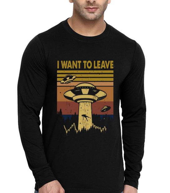 UFO Alien I Want To Leave Vintage Shirt