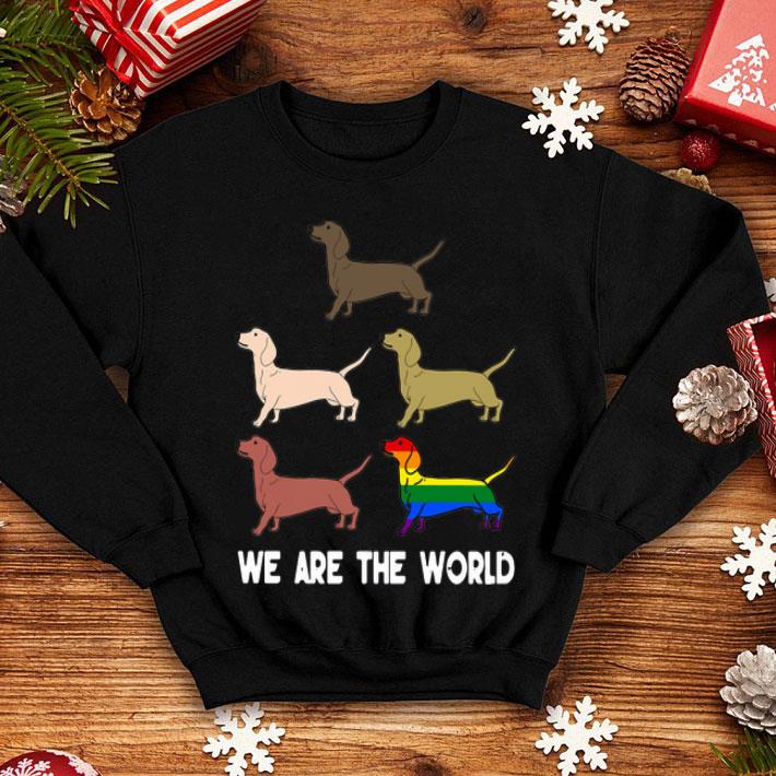 df055b5d dachshund we are the world lgbt togetherness shirt 4 - Dachshund We Are The World LGBT Togetherness shirt