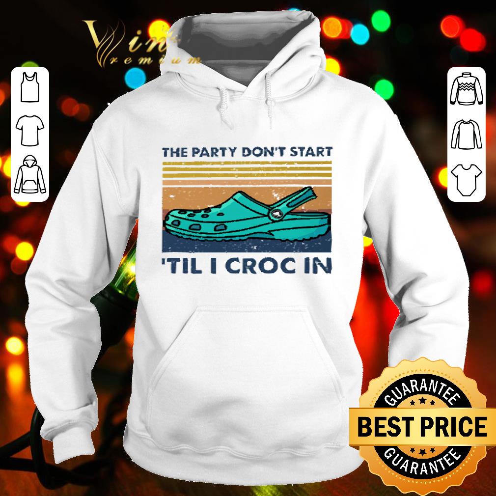 The party don’t start ’til I croc in vintage shirt