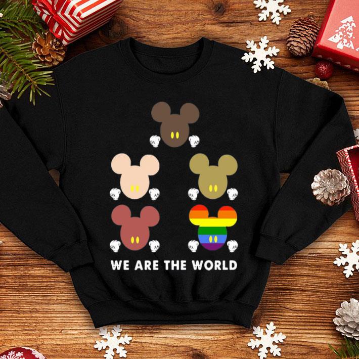 Mickey Mouse We Are The World Black White LGBT shirt