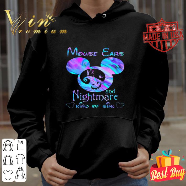 Mouse ears and Nightmare kind of girl colors shirt