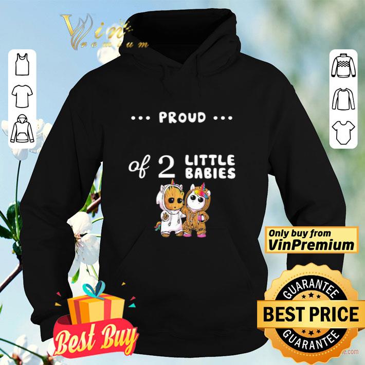 e3f936d1 proud of 2 little babies groot and unicorn shirt 4 - Proud of 2 little babies groot and unicorn shirt