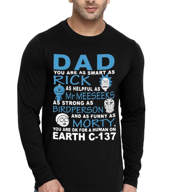 e45a3491 dad you are as smart as rick mr meeseeks bird person morty earth c 137 shirt 4 - Dad You Are As Smart As Rick Mr Meeseeks Bird Person Morty Earth C-137 Shirt
