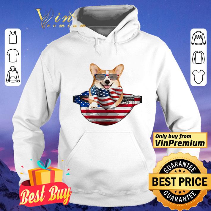 welsh corgi waist pack american flag indpendence day shirt