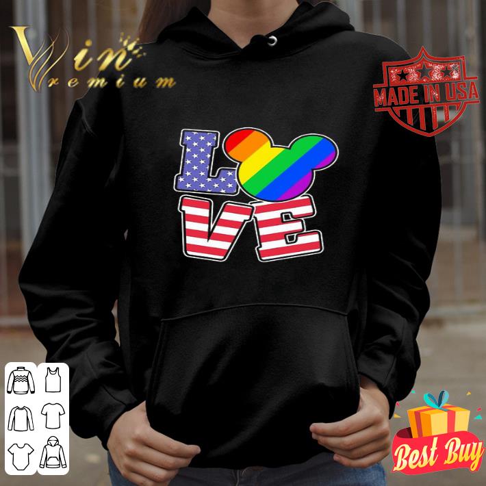 LGBT Love Mickey Mouse American Flag 4th Of July Independence Day shirt