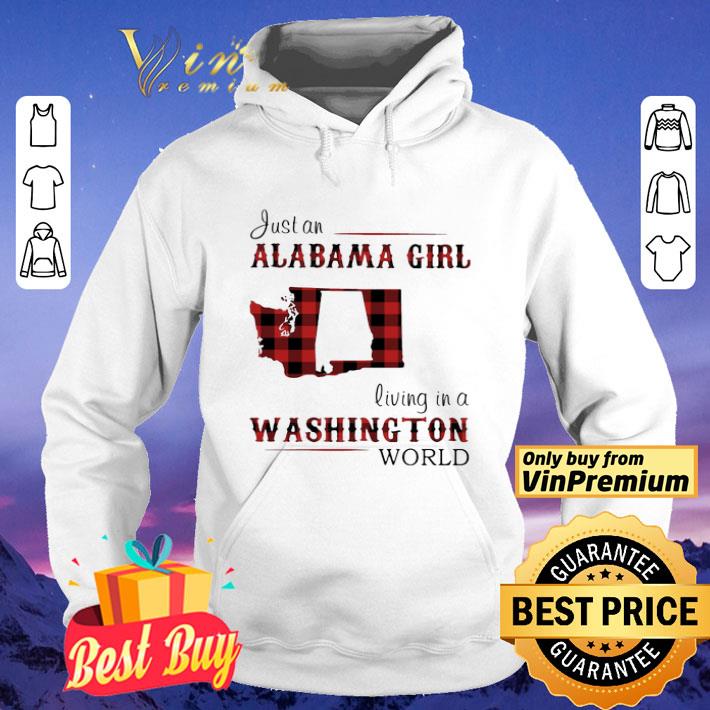 Just an alabama girl living in a washington world map shirt