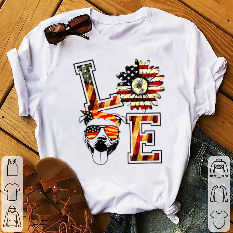 Pitbull Love Sunflower American Flag Shirt e7ffc547 pitbull love sunflower american flag shirt 4 - Pitbull Love Sunflower American Flag Shirt