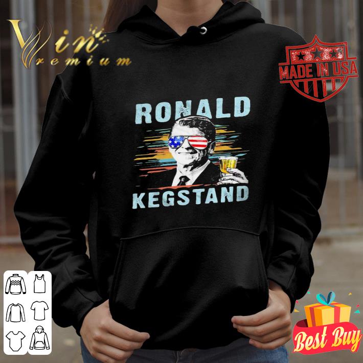 Ronald Kegstand Drink American Flag 4th Of July Independence Day shirt