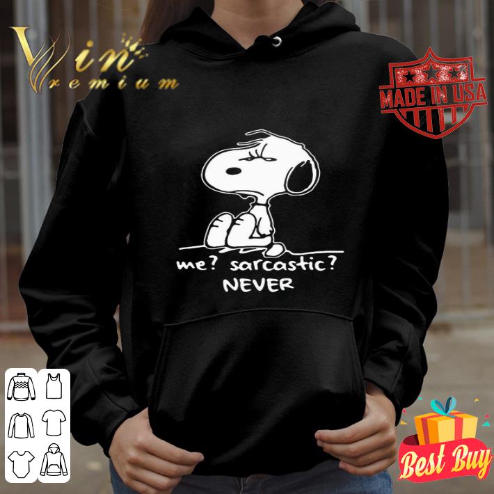 Snoopy me sarcastic never shirt