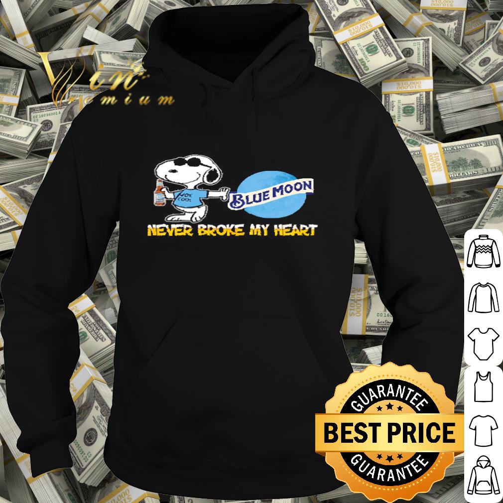 Snoopy Never Block My Heart Blue Moon Beer shirt